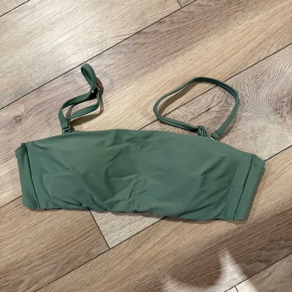 SOLD Aerie Olive Green Bandeau Swim Top